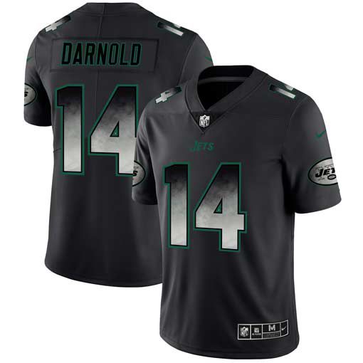Men New York Jets #14 Darnold Nike Teams Black Smoke Fashion Limited NFL Jerseys->oakland raiders->NFL Jersey